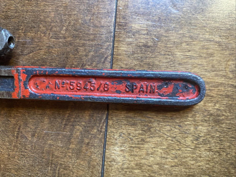 Vintage 8" Globemaster Monkey Pipe Wrench Made In Spain