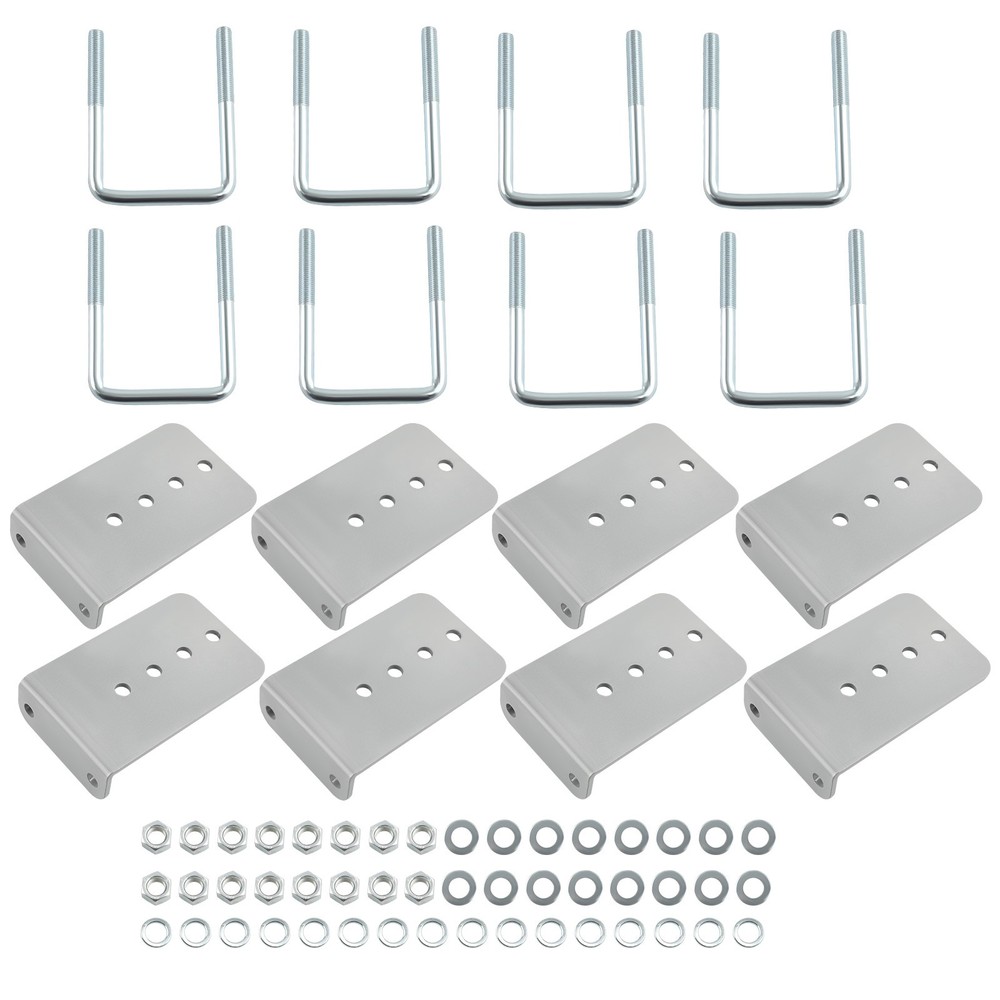 8 Set Galvanized L-Type Boat Trailer Bunk Bracket Kit for 3 x 3 Crossmember