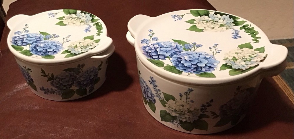 TEMP-TATIONS HYDRANGEA EASTER SPRING GORGEOUS PATTERN 🌱 🐣 HTF TEMPTATIONS Set