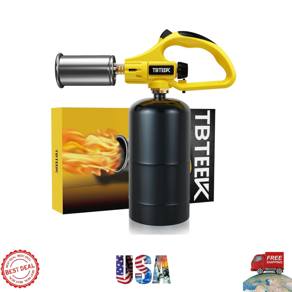 Adjustable Flame Charcoal Torch Lighter - Perfect for Searing Steak or Campfire