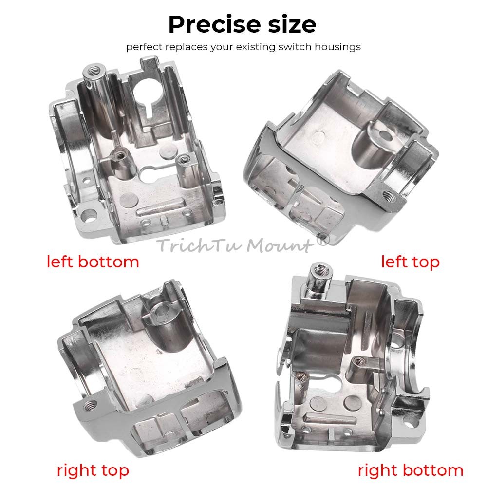 Handlebar Control Switch Housing Chrome Caps For Harley Softail Fat Boy FLSTF