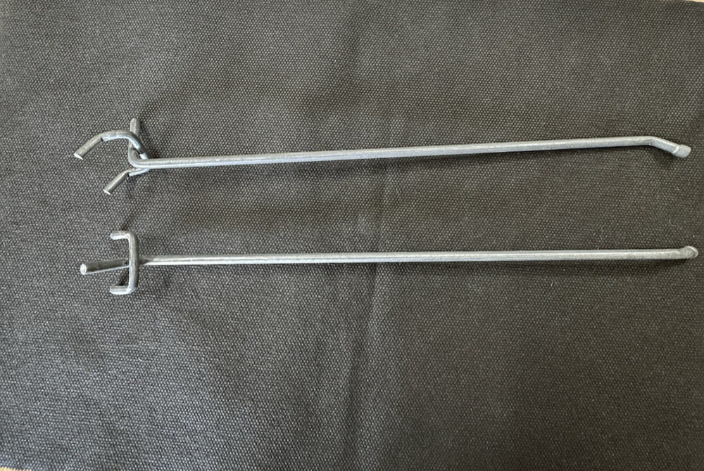 10.5 inch galvanized steel peg board hooks 100 pack