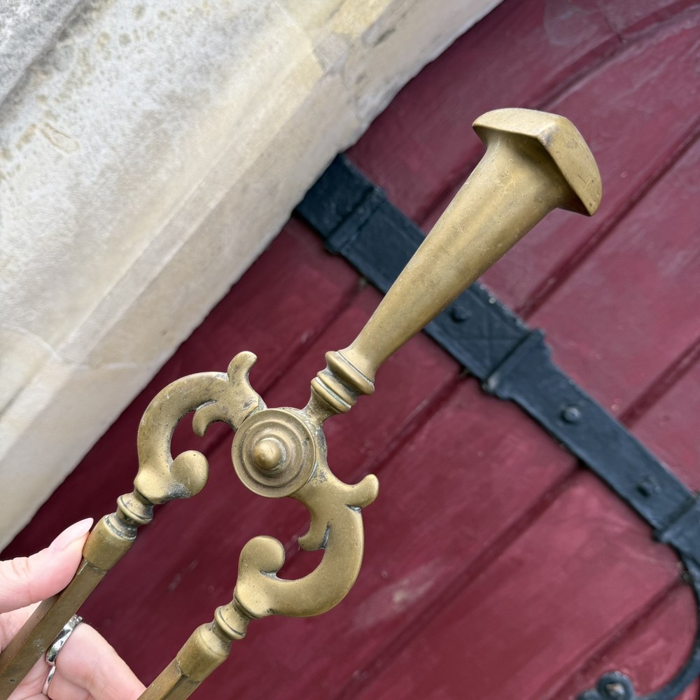 Victorian Brass Fireside Tools