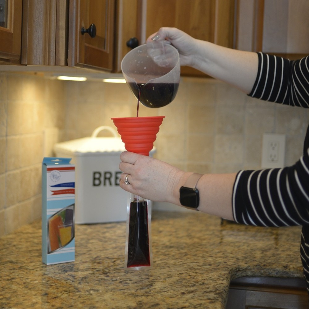 Collapsible Silicone Cooking Funnel Bottle Fill Tool Foldable Kitchen Accessory