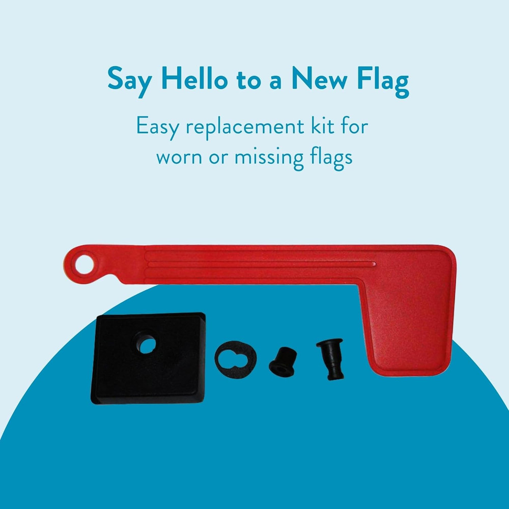 Plastic Mailbox Flag Replacement Kit, Red