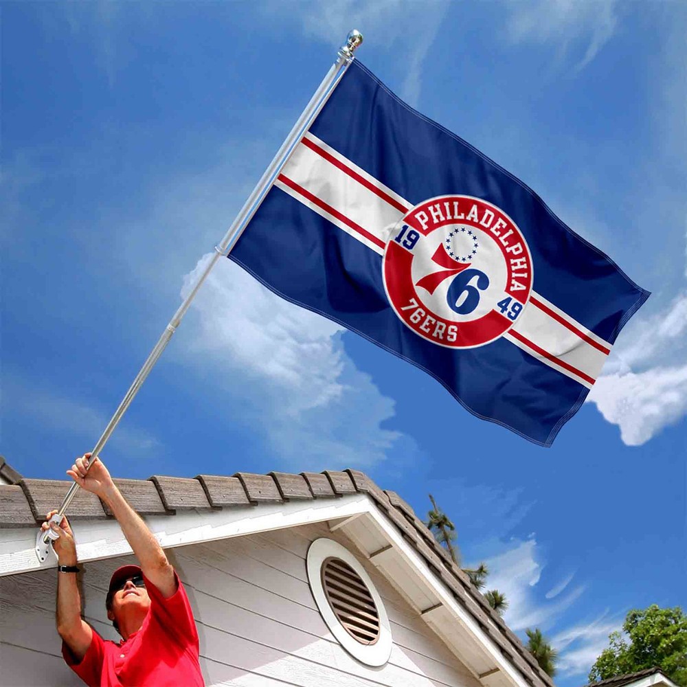 Philadelphia 76ers Double Sided Embroidered Flag
