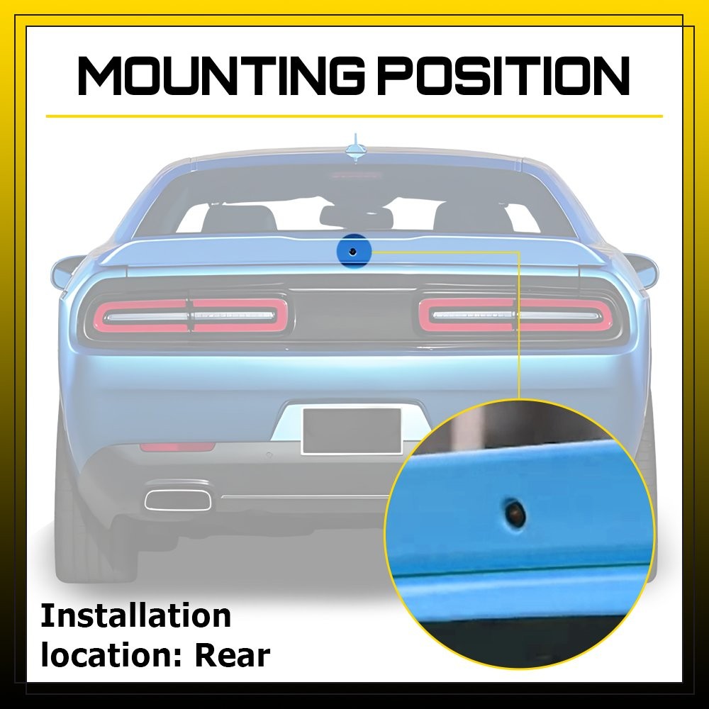 Reverse Camera Rear View Back-Up Camera For 2015-23 Dodge Challenger 68172474AF