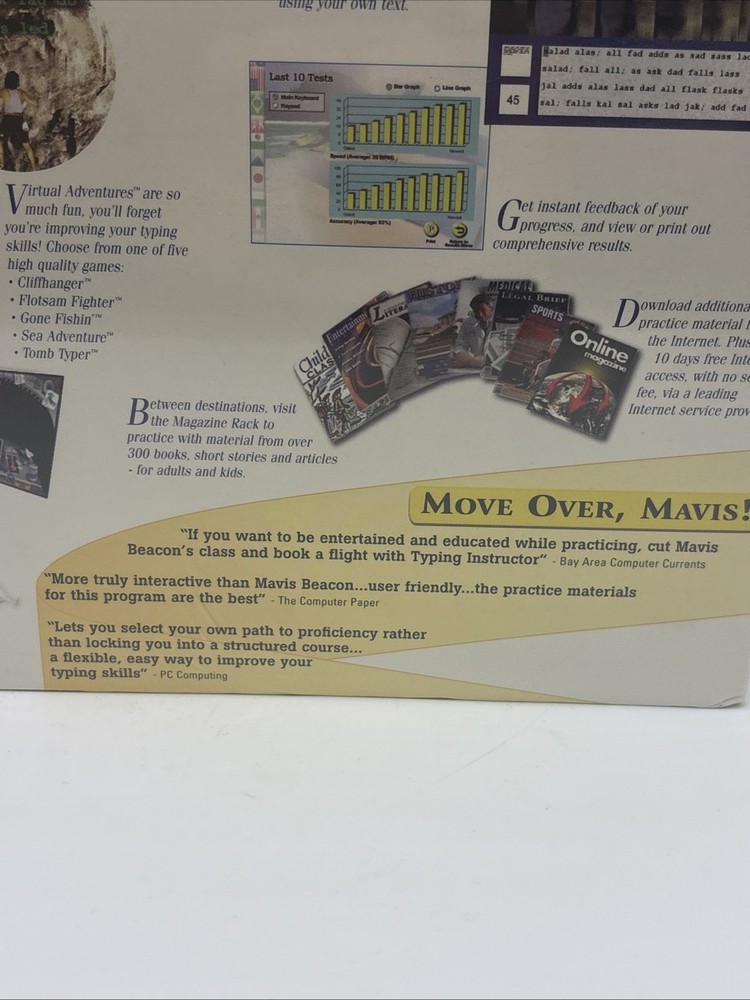 Vintage Typing Instructor Deluxe PC CD-ROM | Learn Touch Typing | Windows |