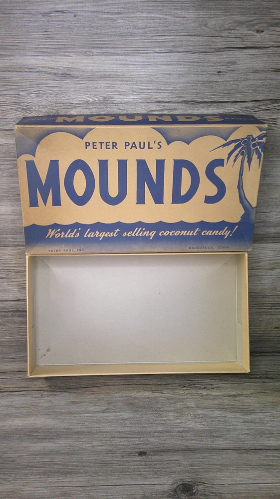 Peter Paul Mounds empty Candy bar box 24 5 cent candy bars VGC              Z55