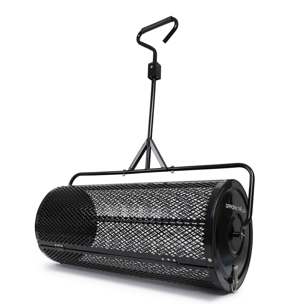 Compost Spreader 36 Inch Towable Peat Moss with 36 Inch, Black