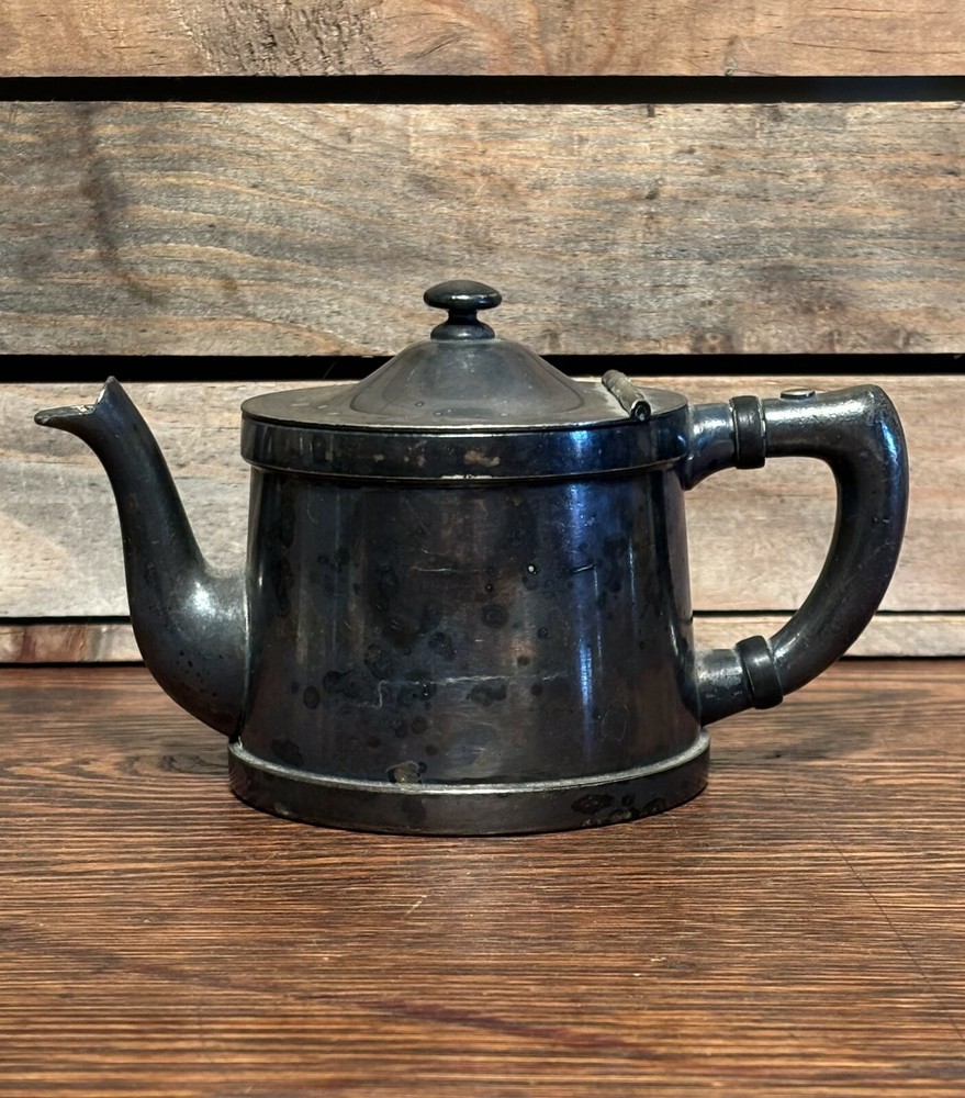 Vintage Small Silver Hinged Creamer From Benedict Indestructible