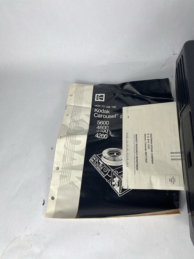 Kodak 4400 Carousel Slide Projector Bundle Remote Tray Slides Tested Working