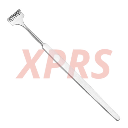 Miller Rake Retractor, 5.25", Sharp 9-Prongs, 15 mm wide, Premium German Stain.