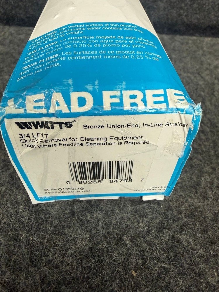 WATTS 3/4" LF17 Bronze Union-End Inline Stainer 0125079