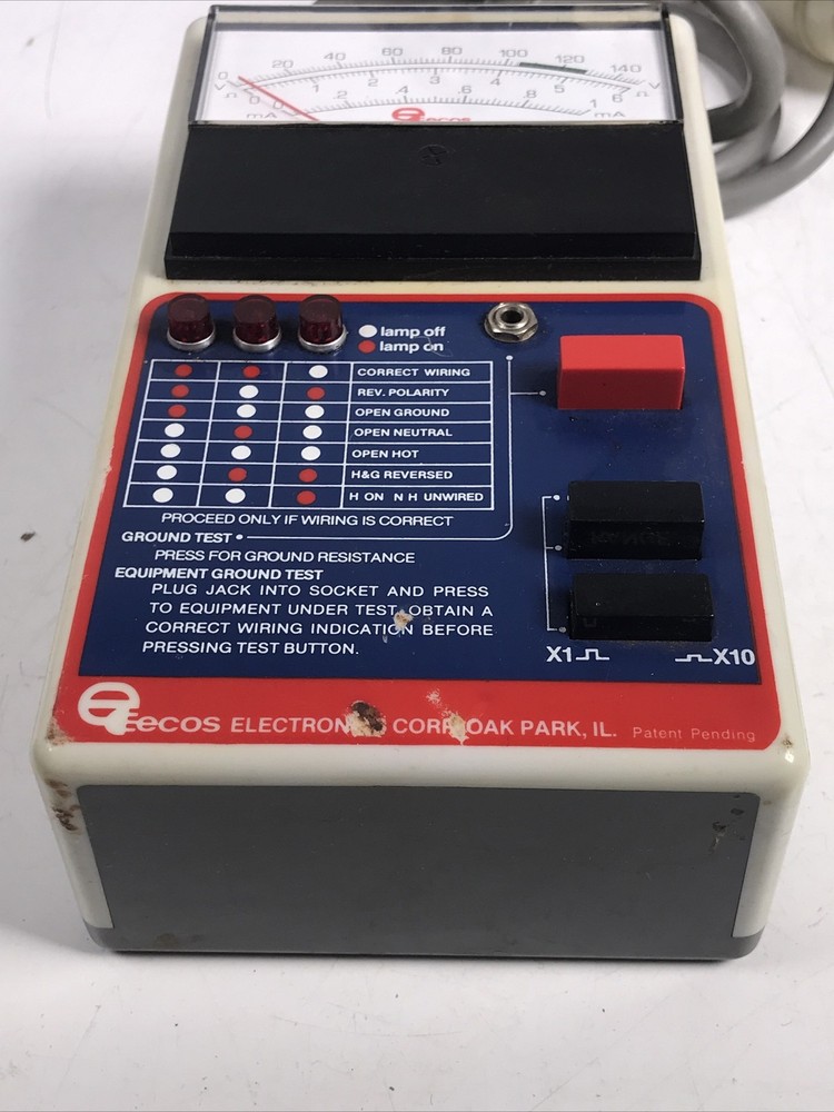 ECOS ELECTRONICS EC 10 ELECTRICAL SAFETY ANALYZER WITH CASE