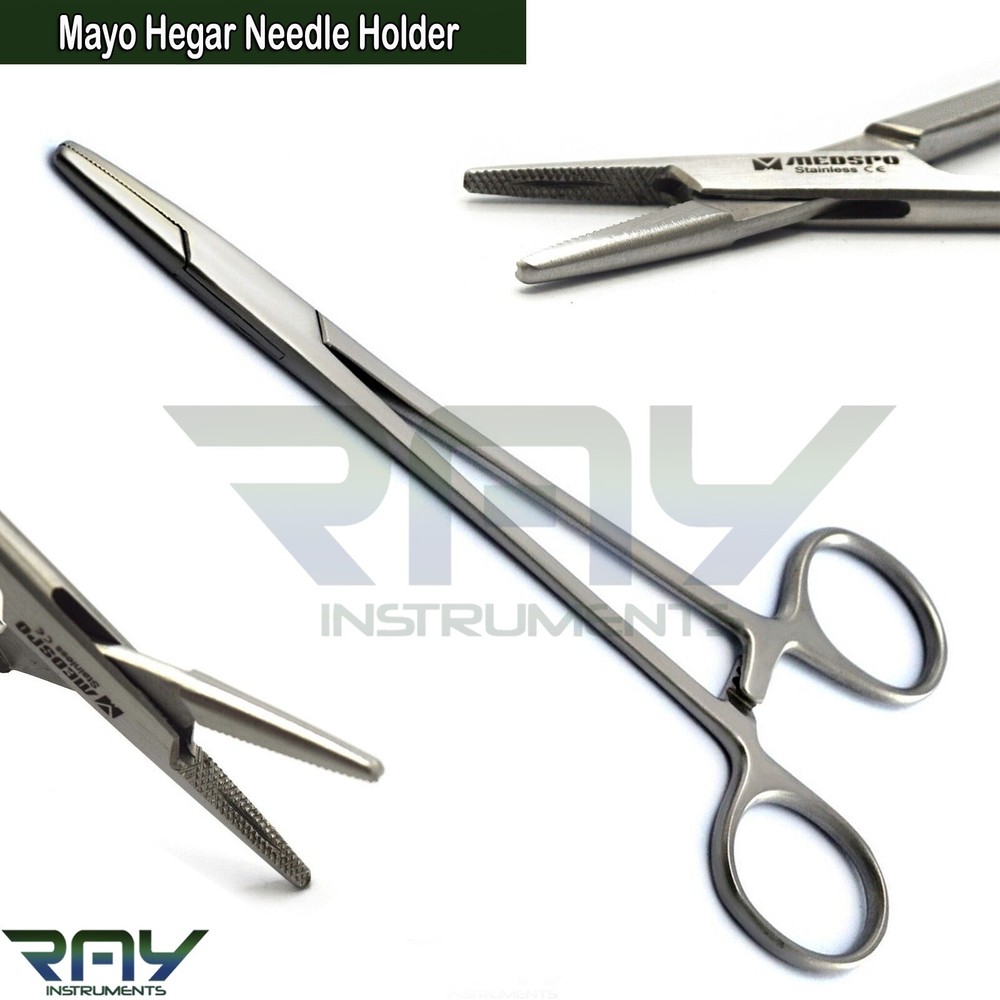 Body Piercing Forceps Veterinary Mayo Hegar Needle Holder Locking Plier Suturing