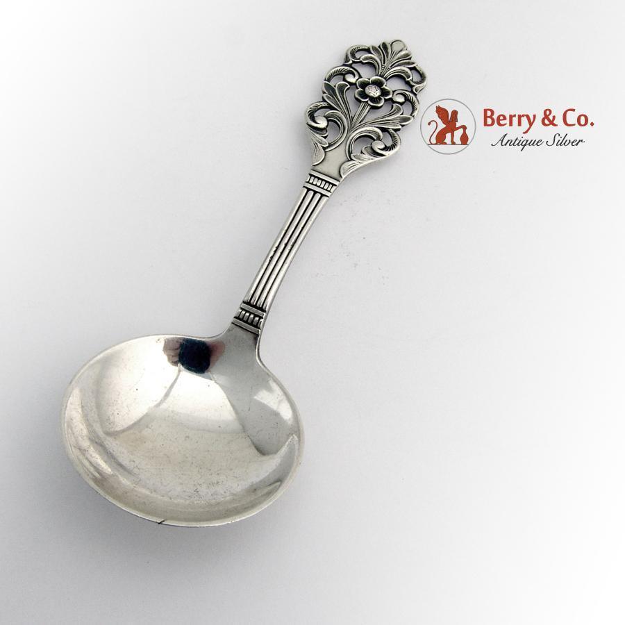 Viking Rose Tea Caddy Spoon Spoon Scandinavian 830 Silver 1930