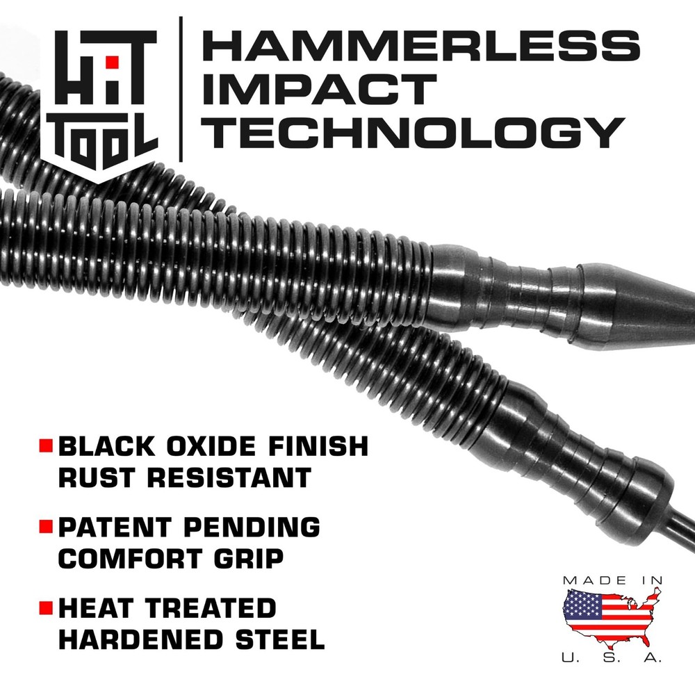 HIT Tool 1/32" (#1) & 2/32" (#2) Nail Set Combination Hammerless Spring Tool