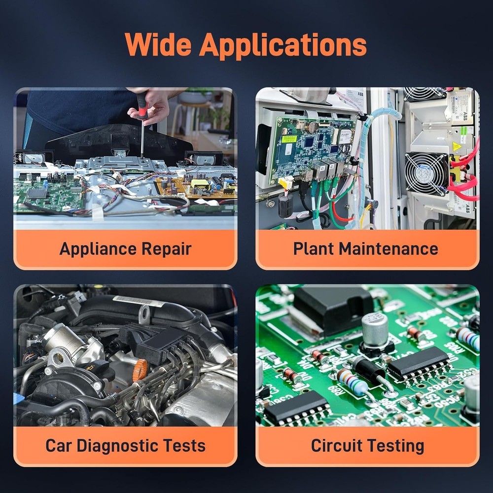 Digital Multimeter TRMS 6000 Counts Auto-Ranging AC/DC Voltage Current Tester