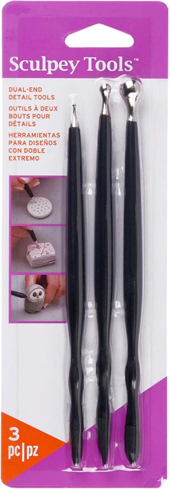 Tools: Dual End Detail Tools - 3Pc Set - Sculpting Tools for Multiple Types of C