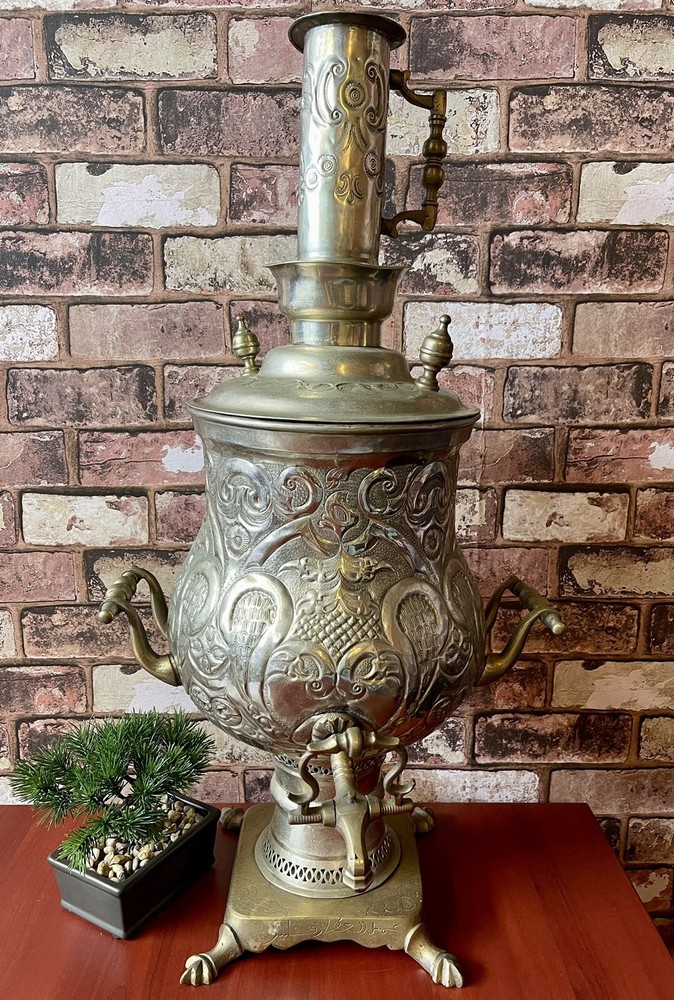 ANTIQUE MOROCCAN SAMOVAR 29.5” TALL
