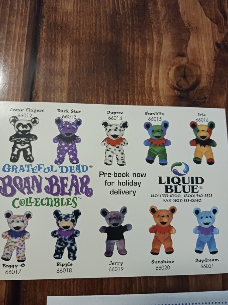 Grateful Dead Literature And Pamphlets For Plush Bears
