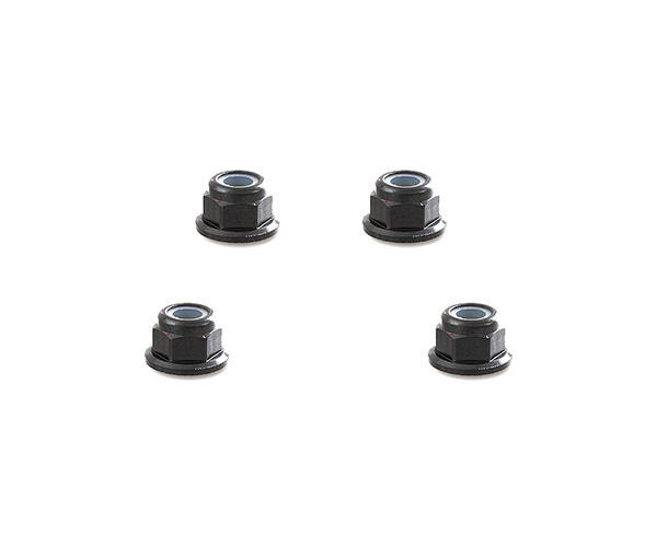 Color Alloy Metal M4 Size Hex Lock Nut Flanged 4pcs