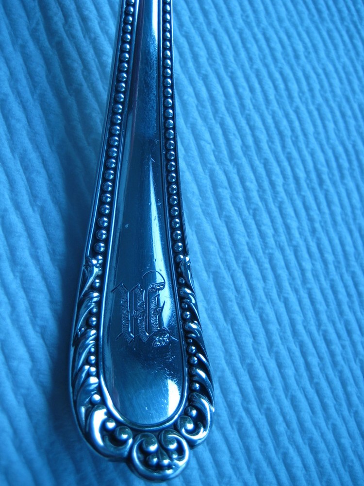 1896 Gorham Silver & Electro Plated Serving Spoon M Monogram