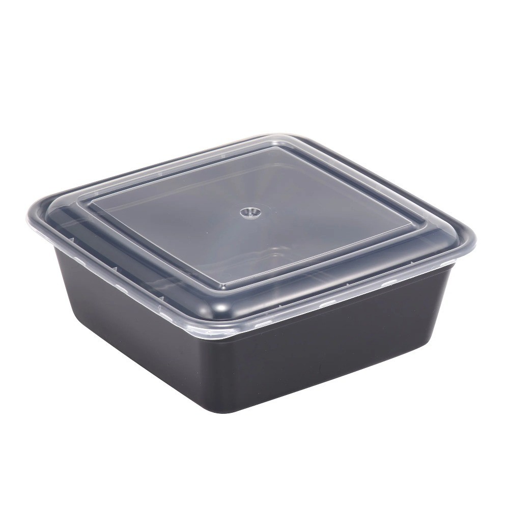 5-Pack 8-Cup Tall Square Meal Prep Containers with Lids, , Microwave &