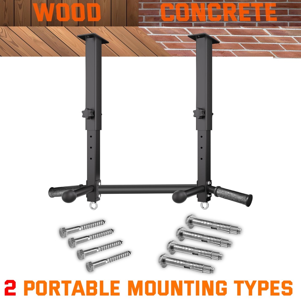 Upgraded-24" Ceiling Mount Pull Up Bar for Garage/Basement/Rafter - Heavy Dut...