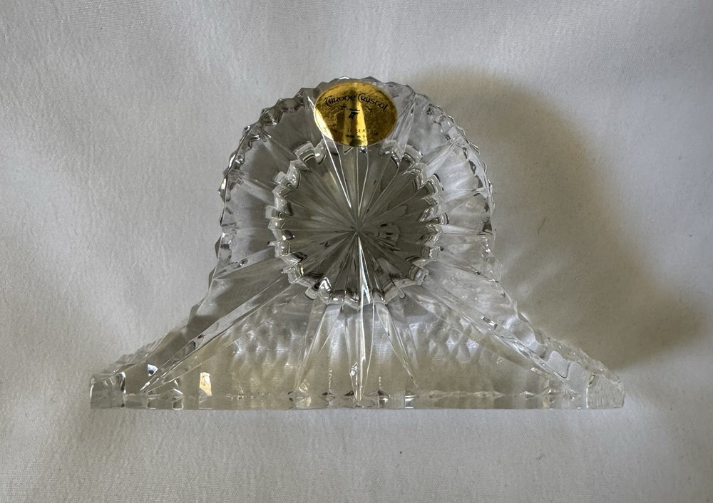 Tyrone Crystal Lead Shelf or Mantle Clock - Hand Made in Ireland - Functioning