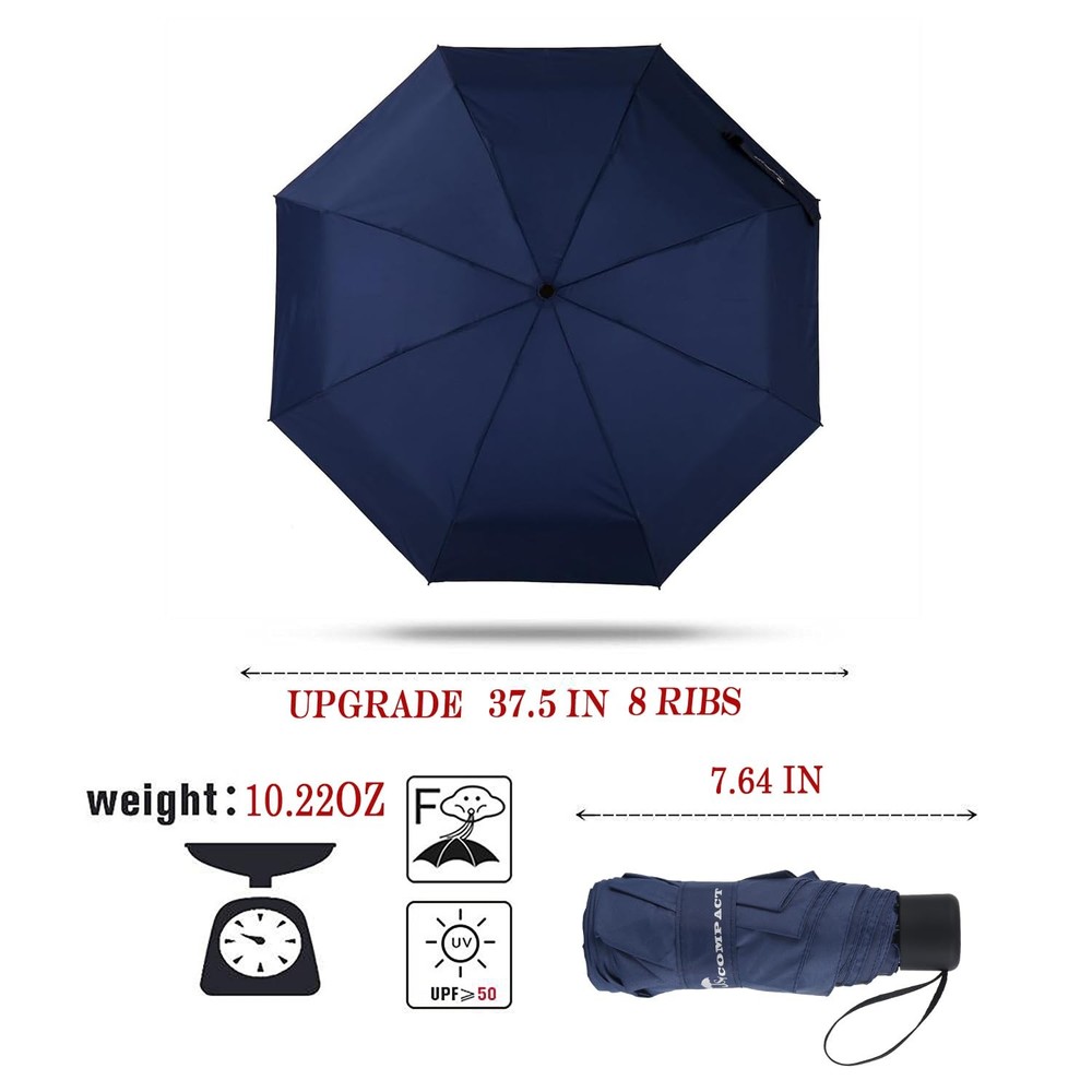 Travel Umbrella Lightweight Portable Compact Mini Blue Compact Mini Umbrella