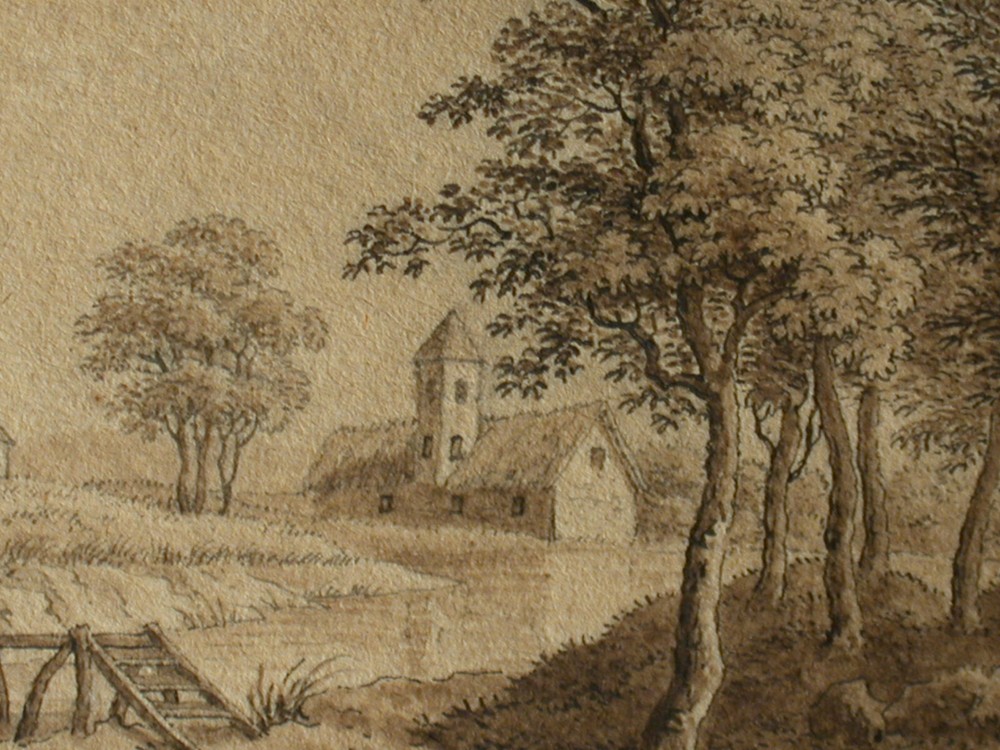 Village landscape Anonymous around 1780-1800