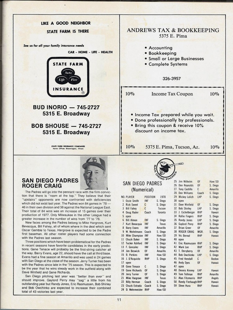 1979 Spring Indians Training Program ~ Signed by Mickey Lolich & Gaylord Perry