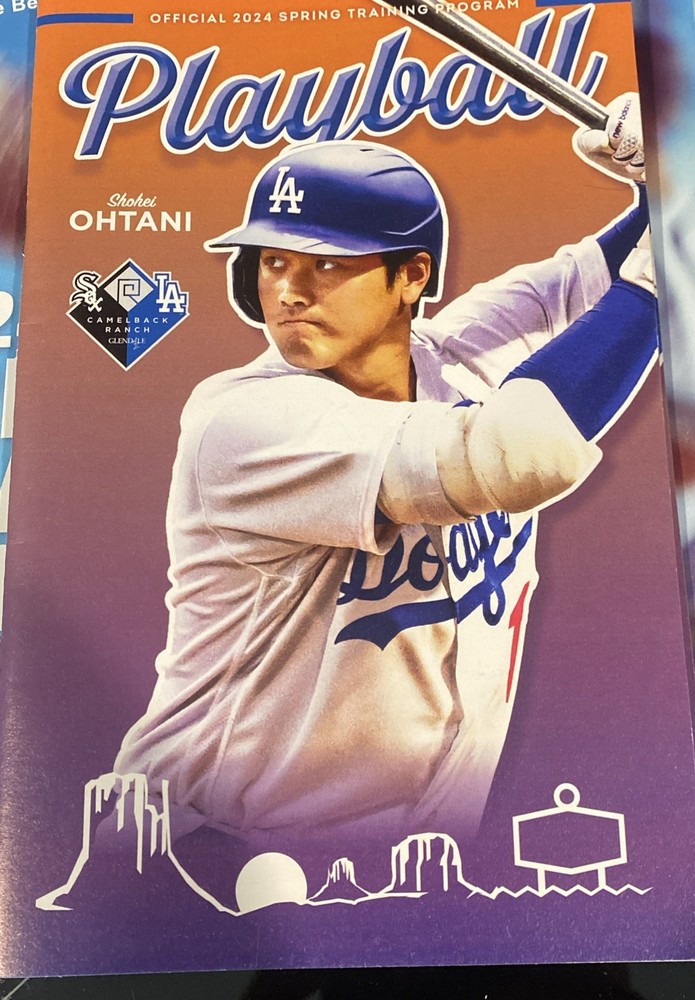 Shohei Ohtani FIRST EVER - LA Dodgers Playball Program 2024 Spring Training SGA