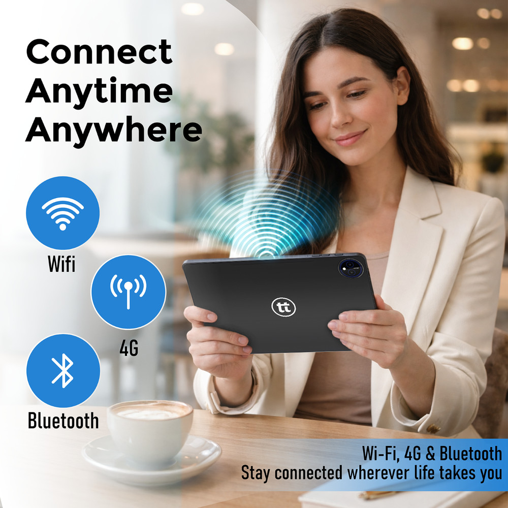 tabtoday 11 inch Tablet, Android 14, Octa-Core Processor 128GB ROM, WiFi - Black