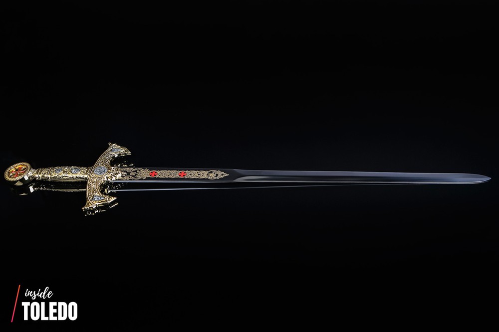 Marto - Silver Templar Sword with Gold