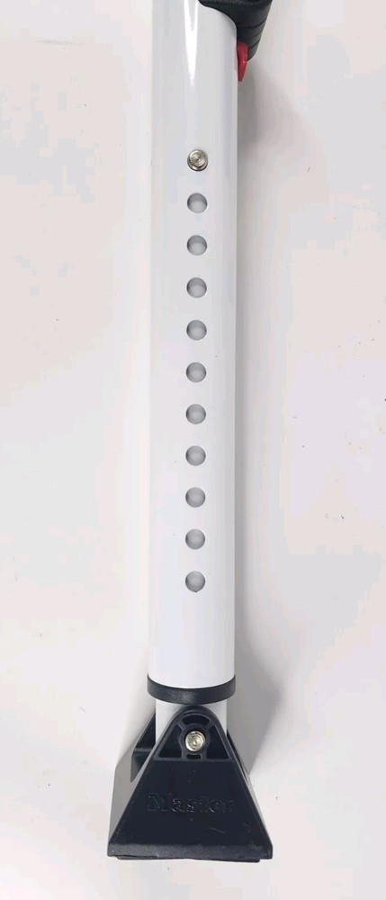 Master Lock Compact Door Stopper Folding Security Bar Adjustable, White