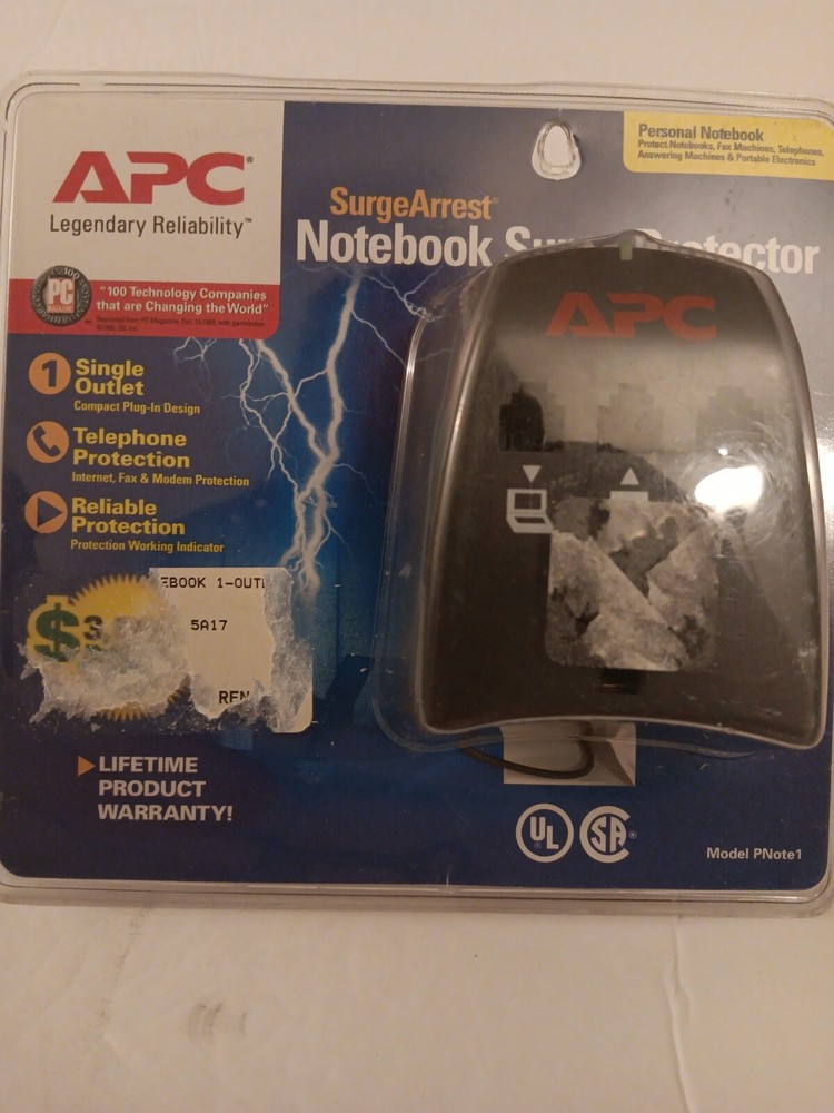 APC SurgeArrest Notebook / Laptop / Chromebook Surge Protector PNote1 Sealed