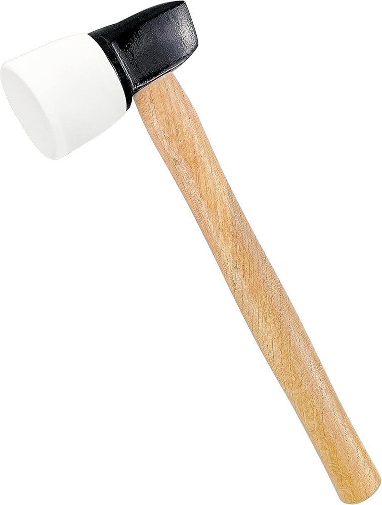 C&T White Rubber Flooring Mallet with Replaceable Head,Non-Marring