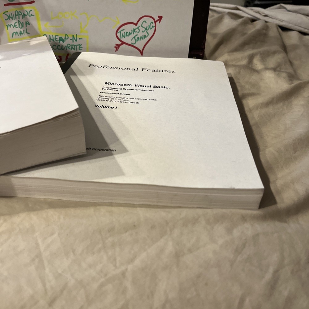 Microsoft FoxPro Version 3.0 1995 VTG Computer Manual Book Guide + Visual 4.0