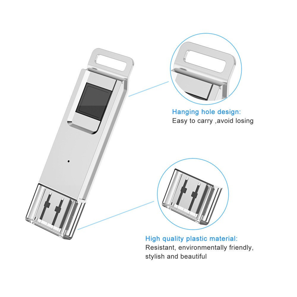 32GB 64GB Fingerprint USB 3.0 Flash Drive Memory Encryption Security Recognition