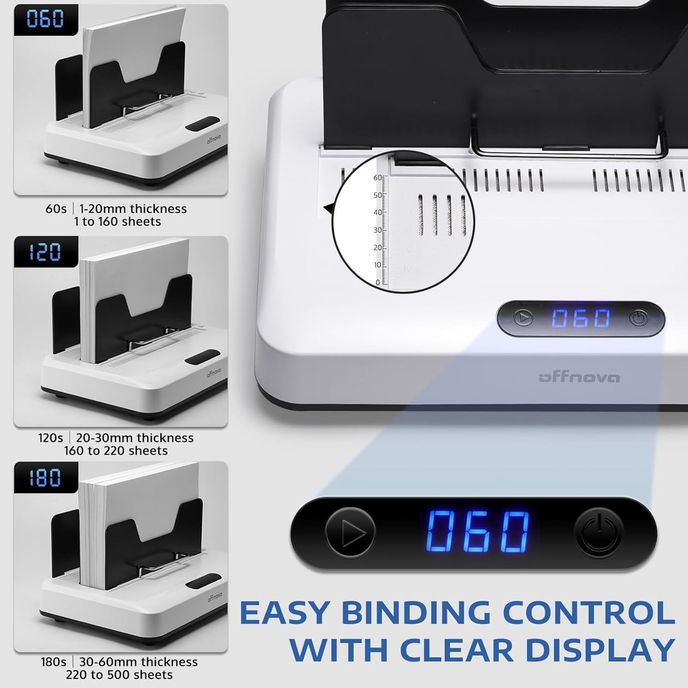 Thermal Binding Machine 500 Sheets Capacity, No Preheat, Air Cooling, Book Binde