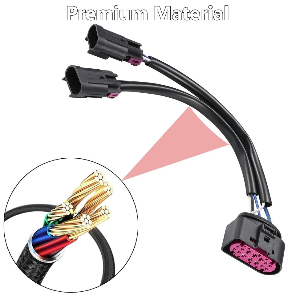 2Pcs Conversion Harnesses Quad Housing to Projector Headlight Fit for Ram Tru...