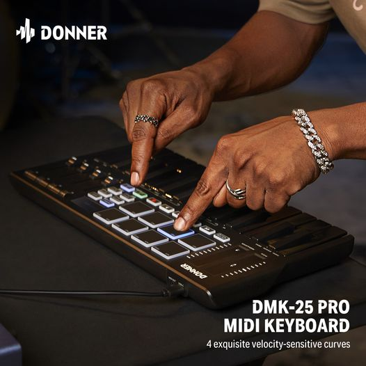 Donner USB-C MIDI Keyboard DJ Controller OLED 25Key 8Drum Pad Touch Bar | Refurb