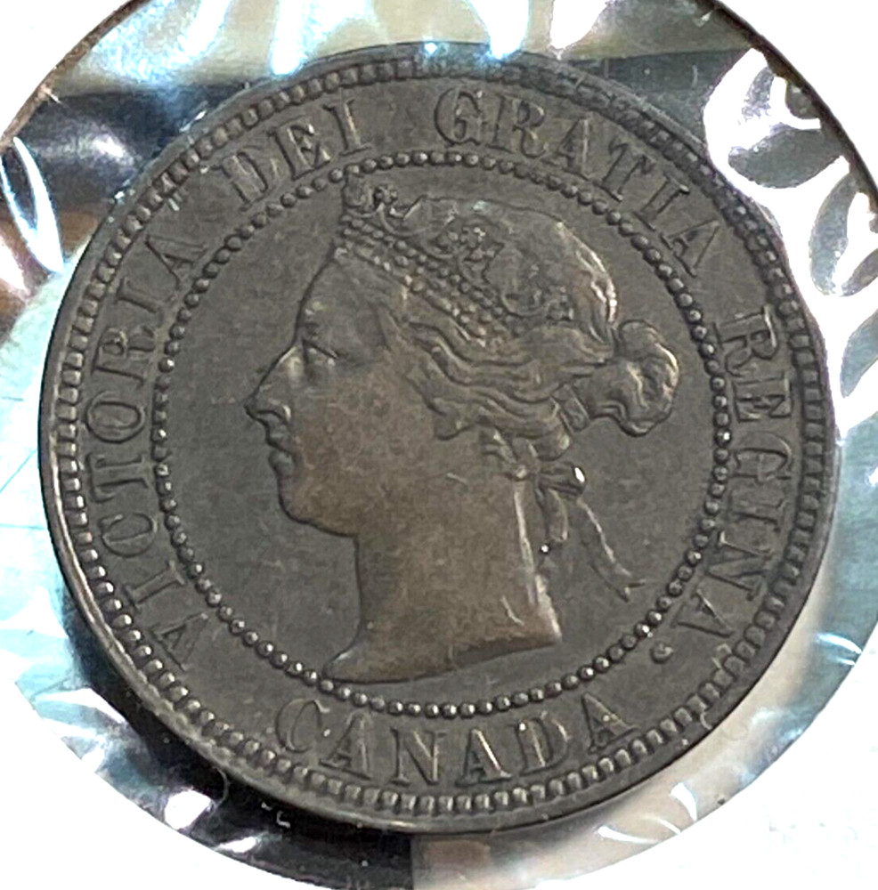 1882-H Canada Large Cent Nice Original AU CHRC