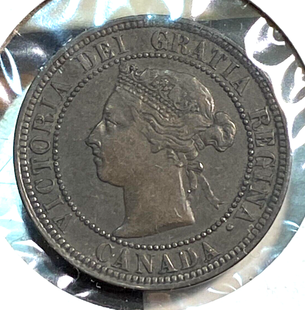 1882-H Canada Large Cent Nice Original AU CHRC
