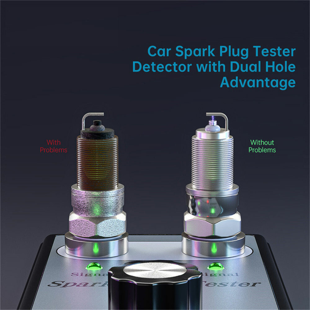 Car Spark Plug Tester Ignition Plug Analyzer Diagnostic Tool Dual Hole ELH