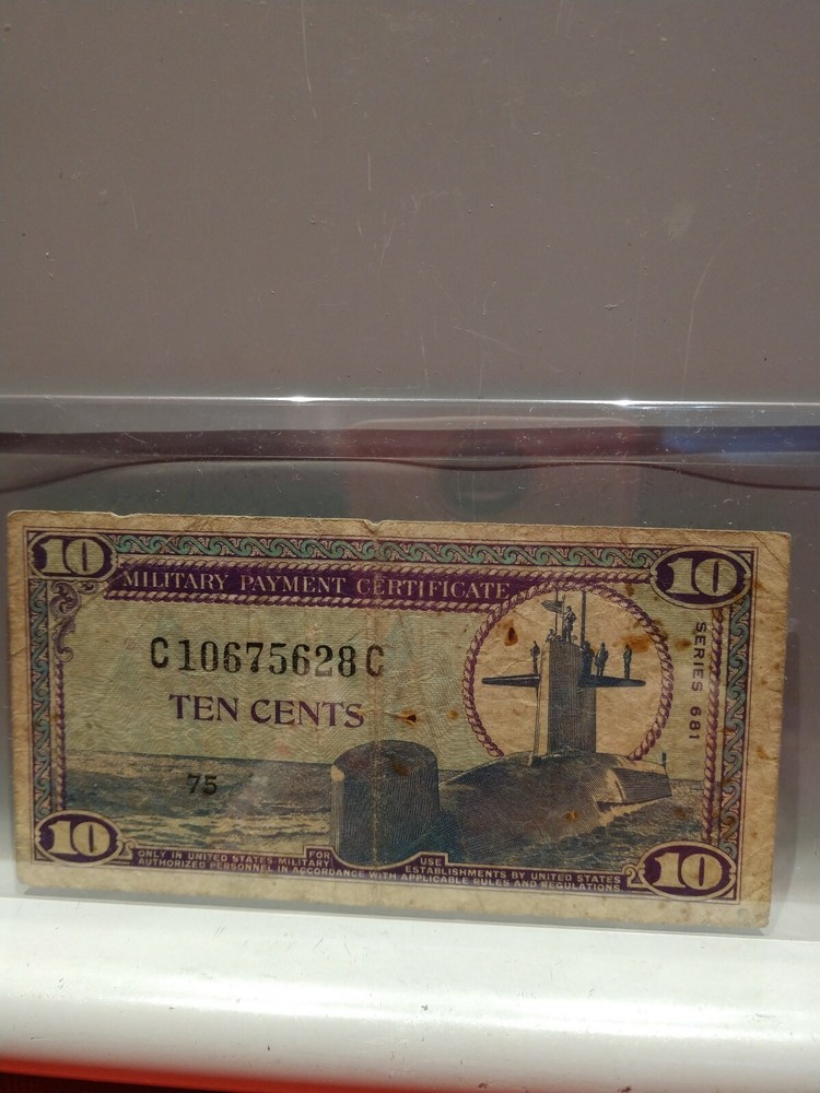 Military Payment Certificate .10cents, Series 681