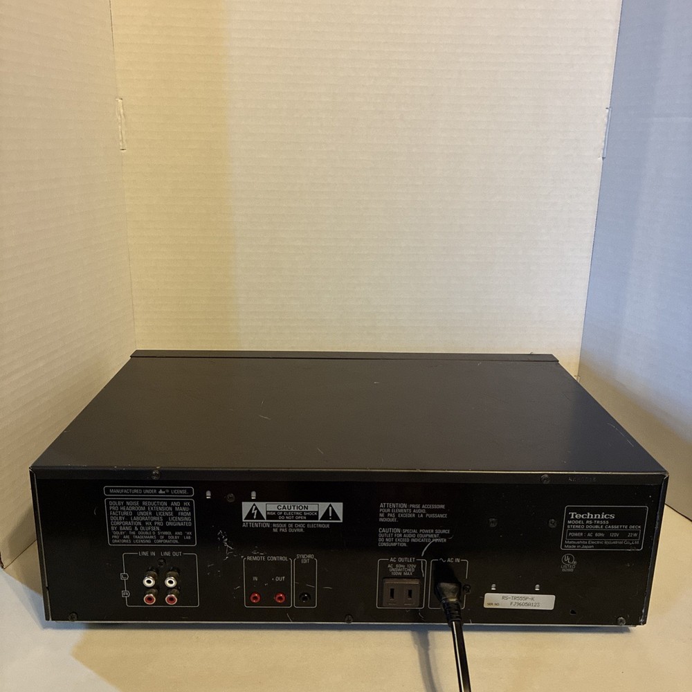 Technics Double Cassette RS-TR555 Partially Tested-Works